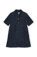 Fluffy Denim Mini Dress - Rinse