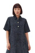 Fluffy Denim Mini Dress - Rinse