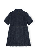 Fluffy Denim Mini Dress - Rinse