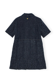 Fluffy Denim Mini Dress - Rinse