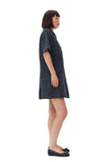 Fluffy Denim Mini Dress - Rinse