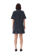Fluffy Denim Mini Dress - Rinse