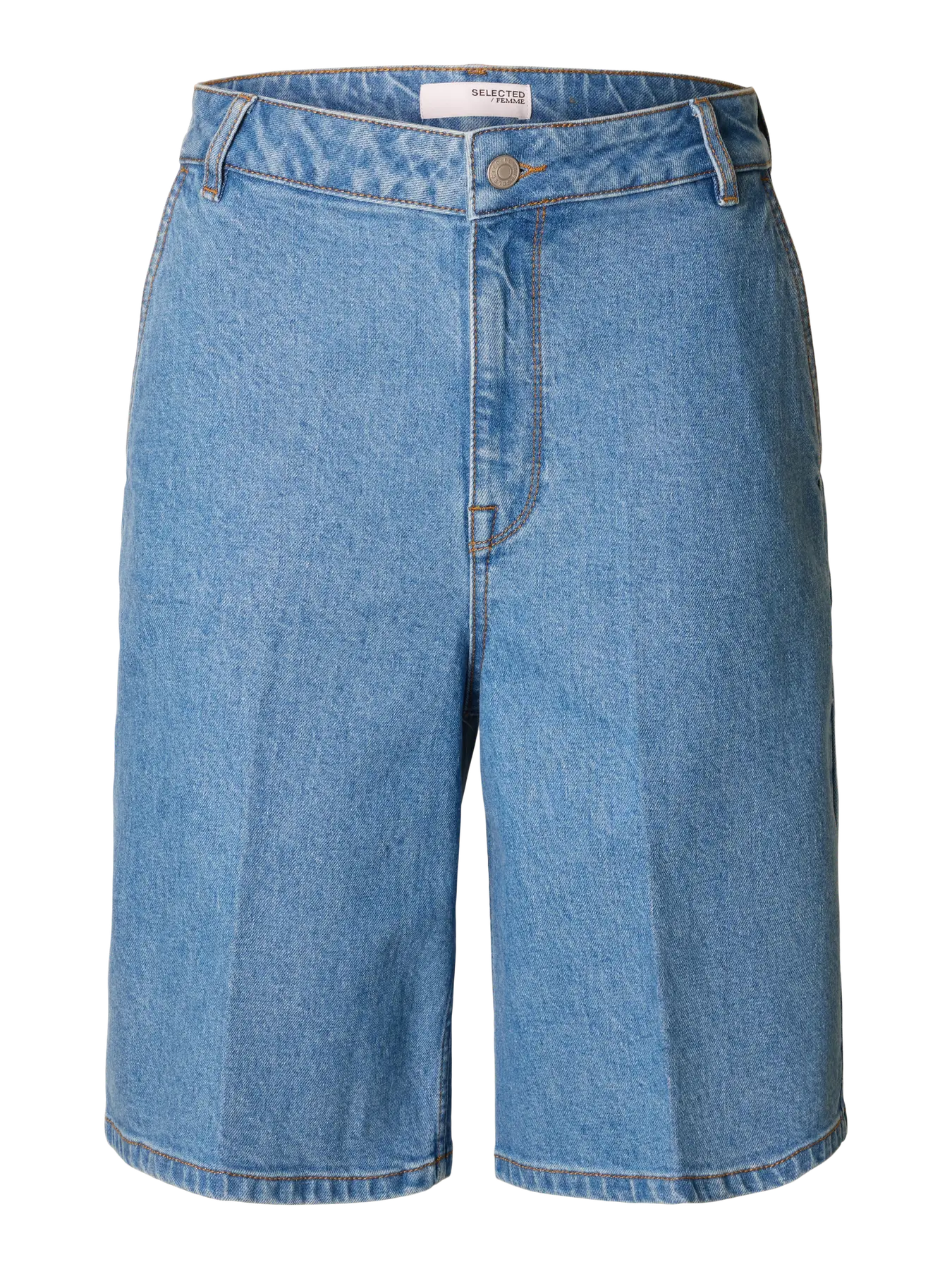 Selected Femme Evelyn Bermuda Denimshorts - Medium Blue Denim