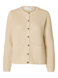 Vinna LS Structure Knit Kofta Noos - Birch