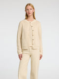 Vinna LS Structure Knit Kofta Noos - Birch