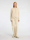 Vinna LS Structure Knit Kofta Noos - Birch