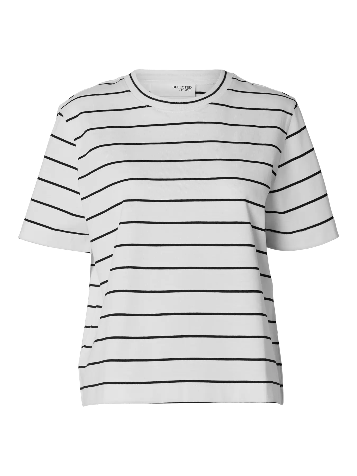 Selected Femme Essential Striped Boxy T-shirt