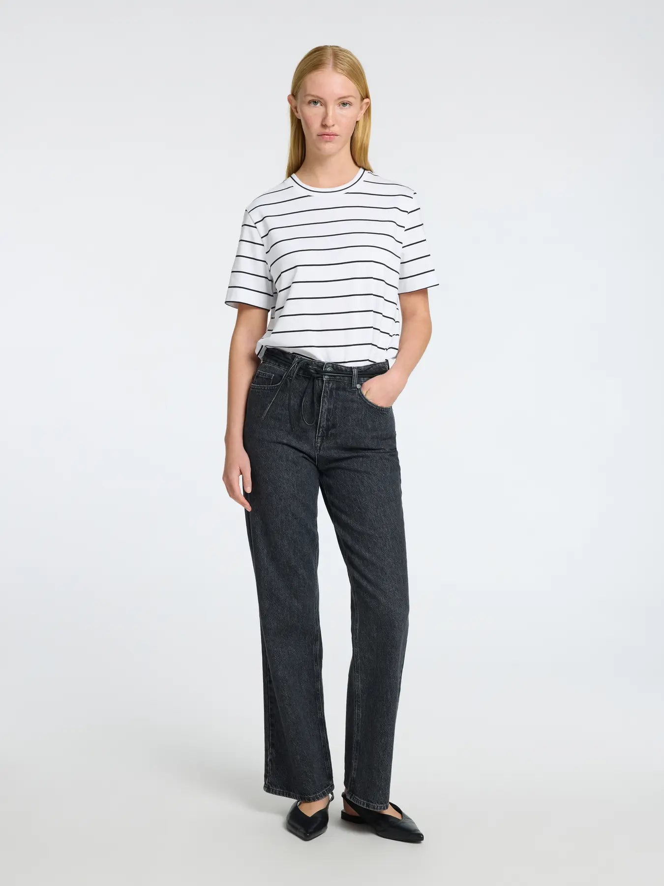 Selected Femme Essential Striped Boxy T-shirt