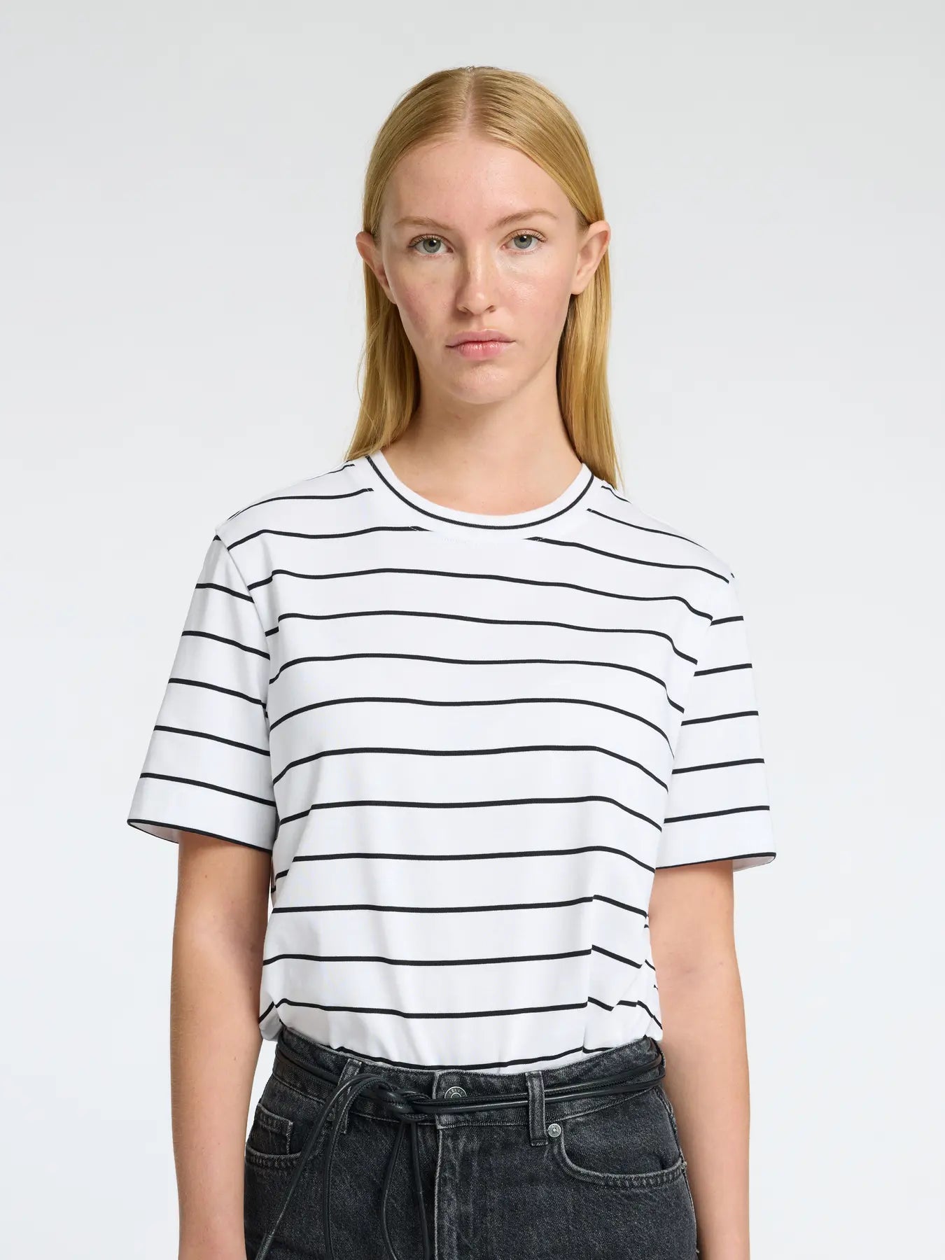 Selected Femme Essential Striped Boxy T-shirt