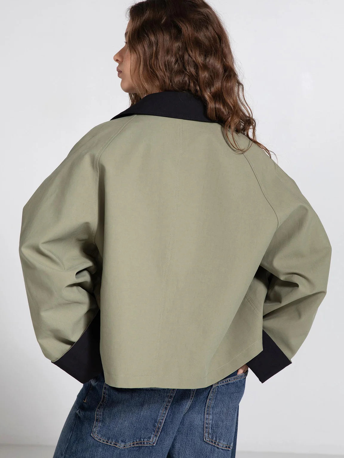Joel Canvas Jacket - Army/Svart