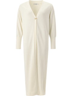 Cashmere Blend Long Cardigan - Offwhite