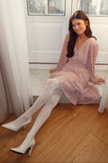 Jade Wave Plisse Dress - Ljusrosa