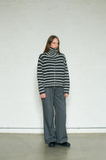 James Stripe - Dk Grey/Offwhite