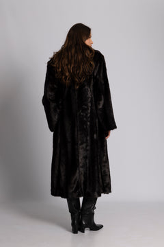 Angela Faux Fur Coat - Brown