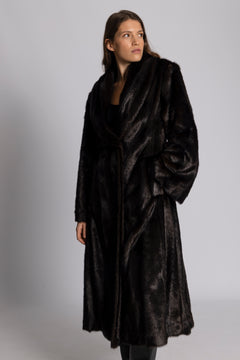 Angela Faux Fur Coat - Brown