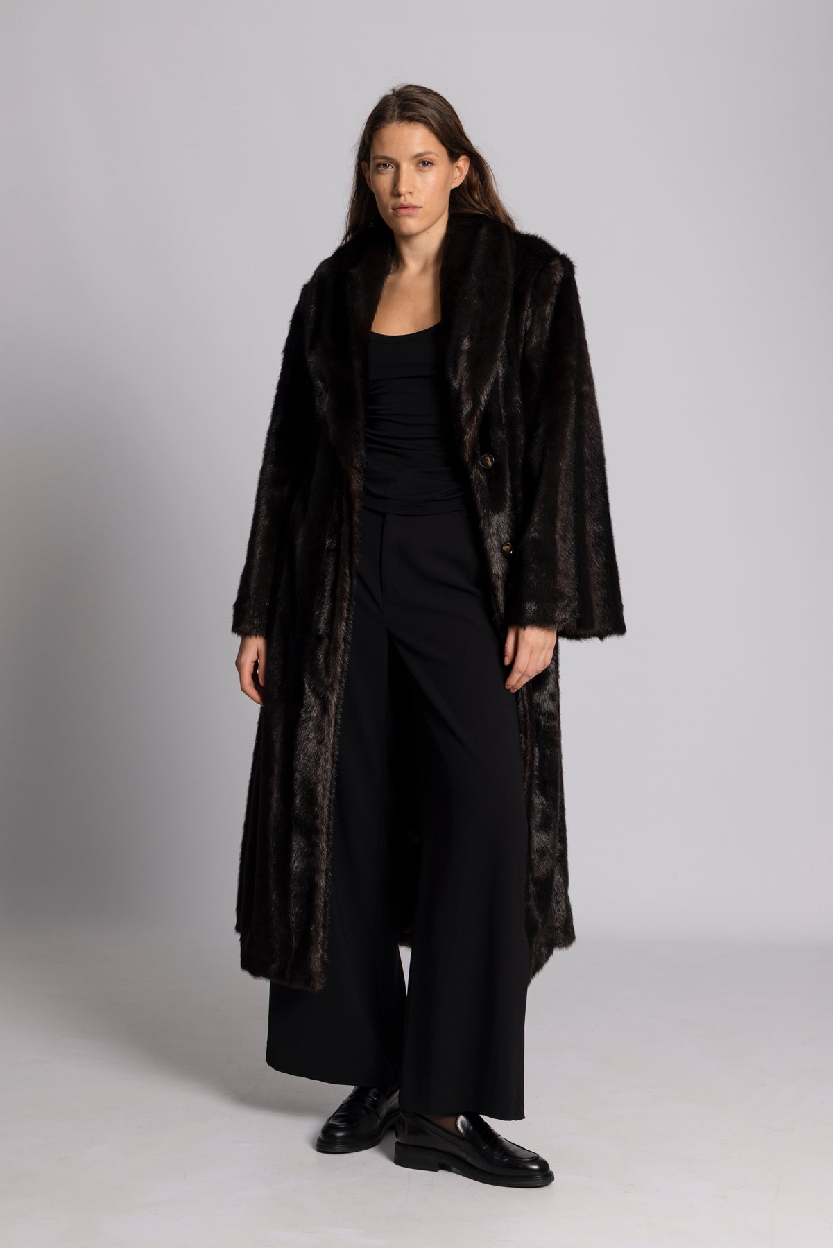 Angela Faux Fur Kappa - Brun