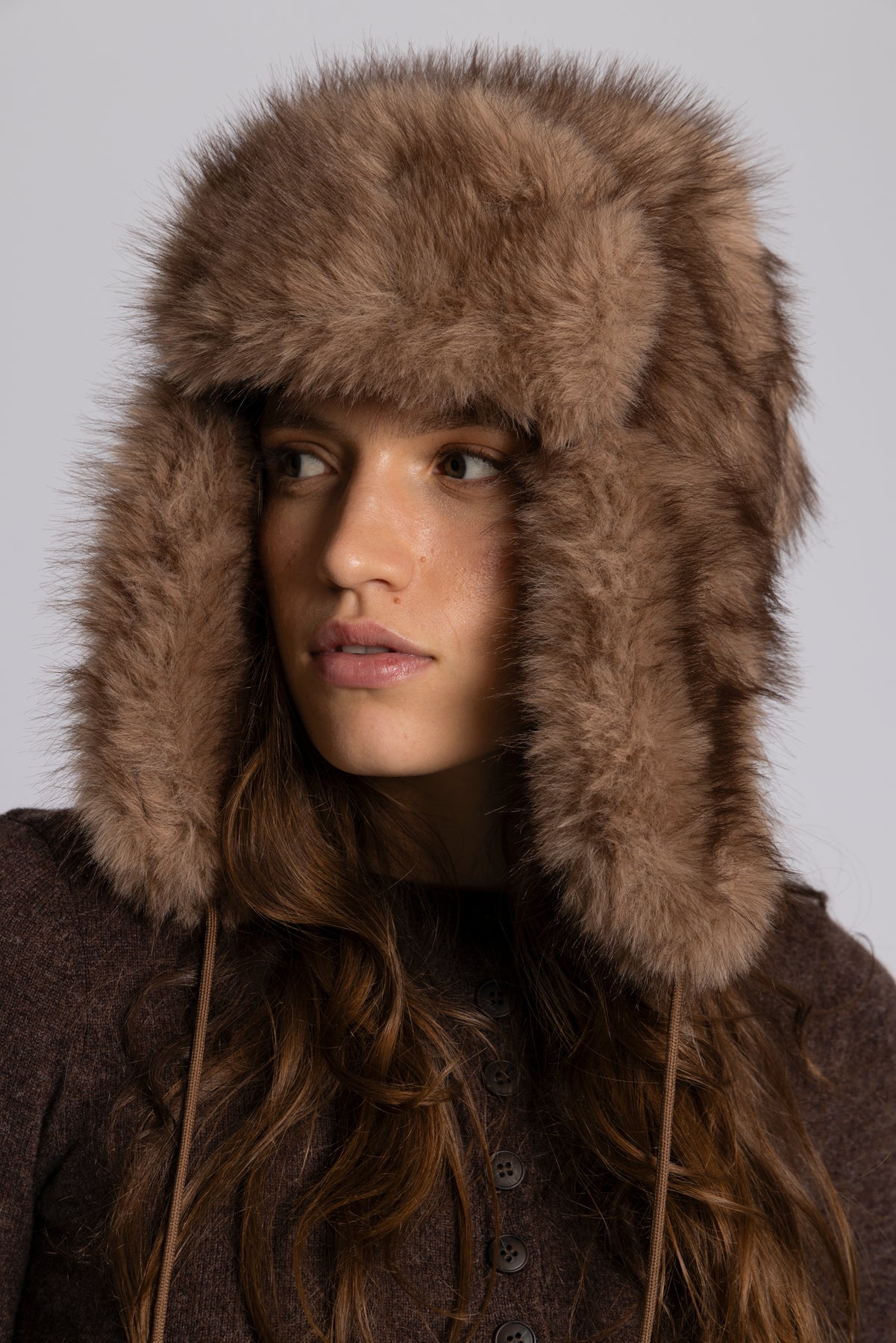 Frank Fake Fur Grandpa Hat - Brun