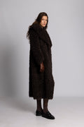 Karen Faux Fur Coat - Chokladbrun
