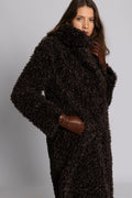 Karen Faux Fur Coat - Chokladbrun