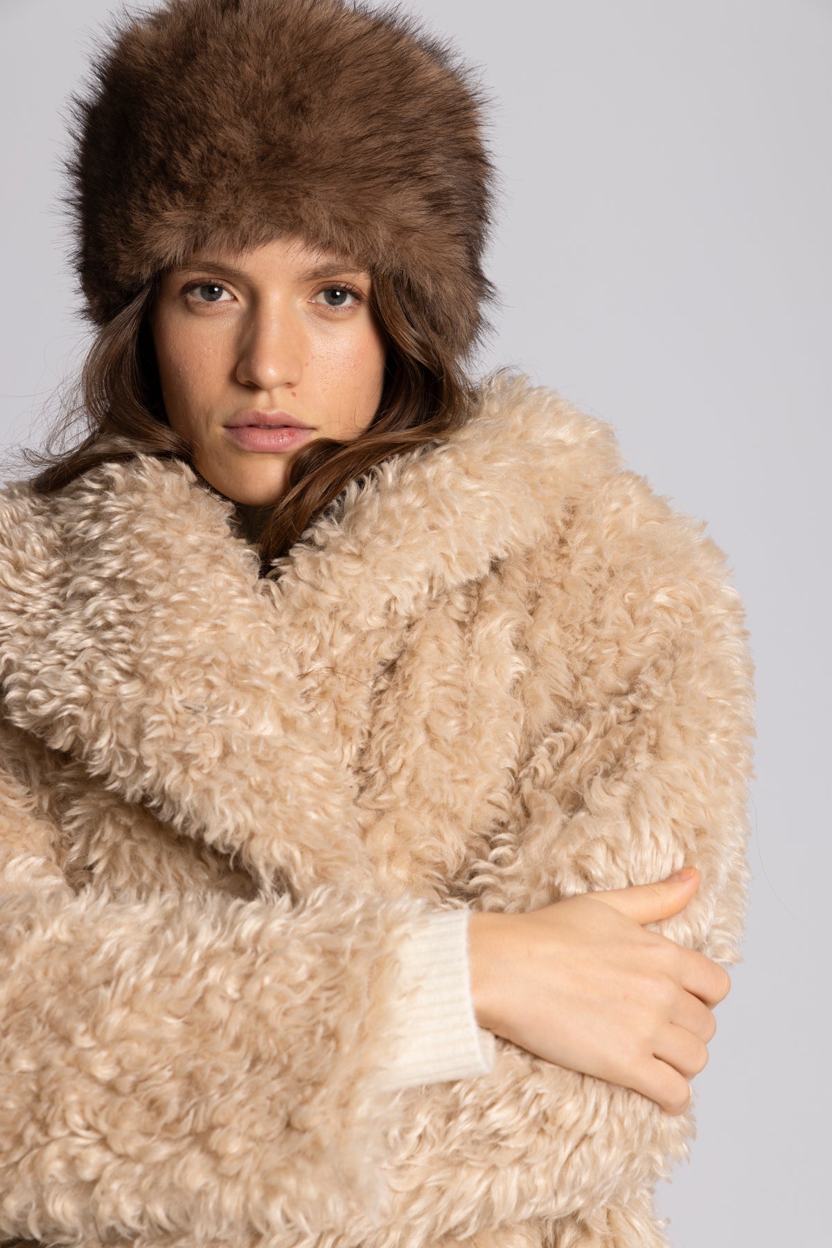 Astrid Faux Fur Hat - Brun