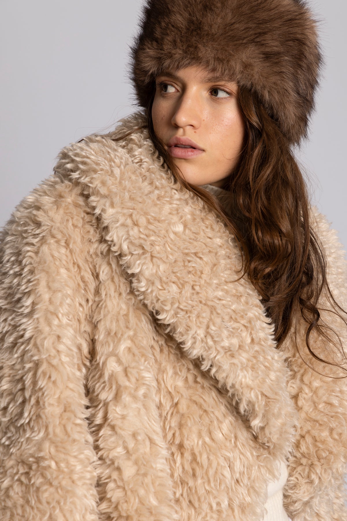 Astrid Faux Fur Hat - Brun