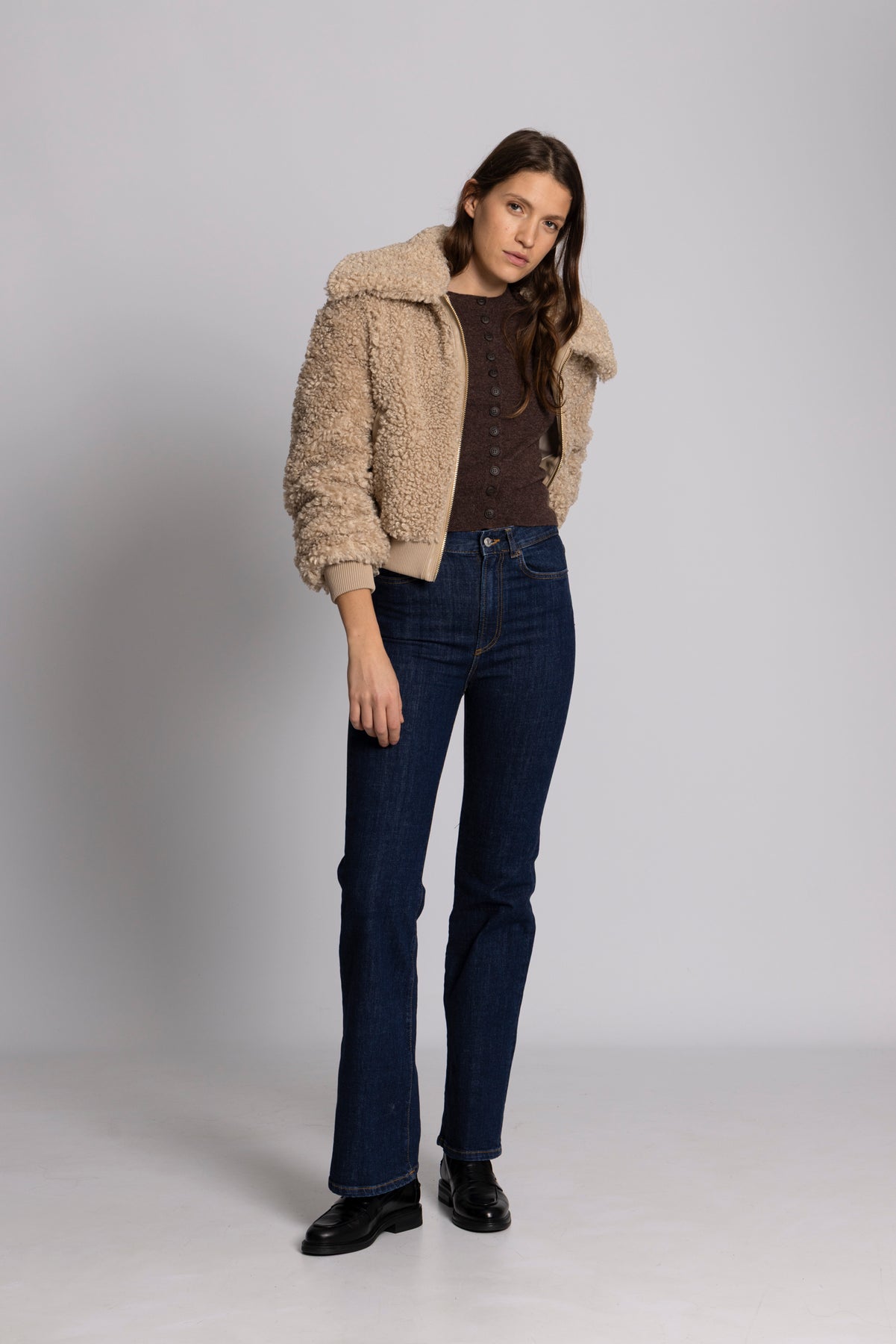 Angel Faux Fur Bomber - Creme