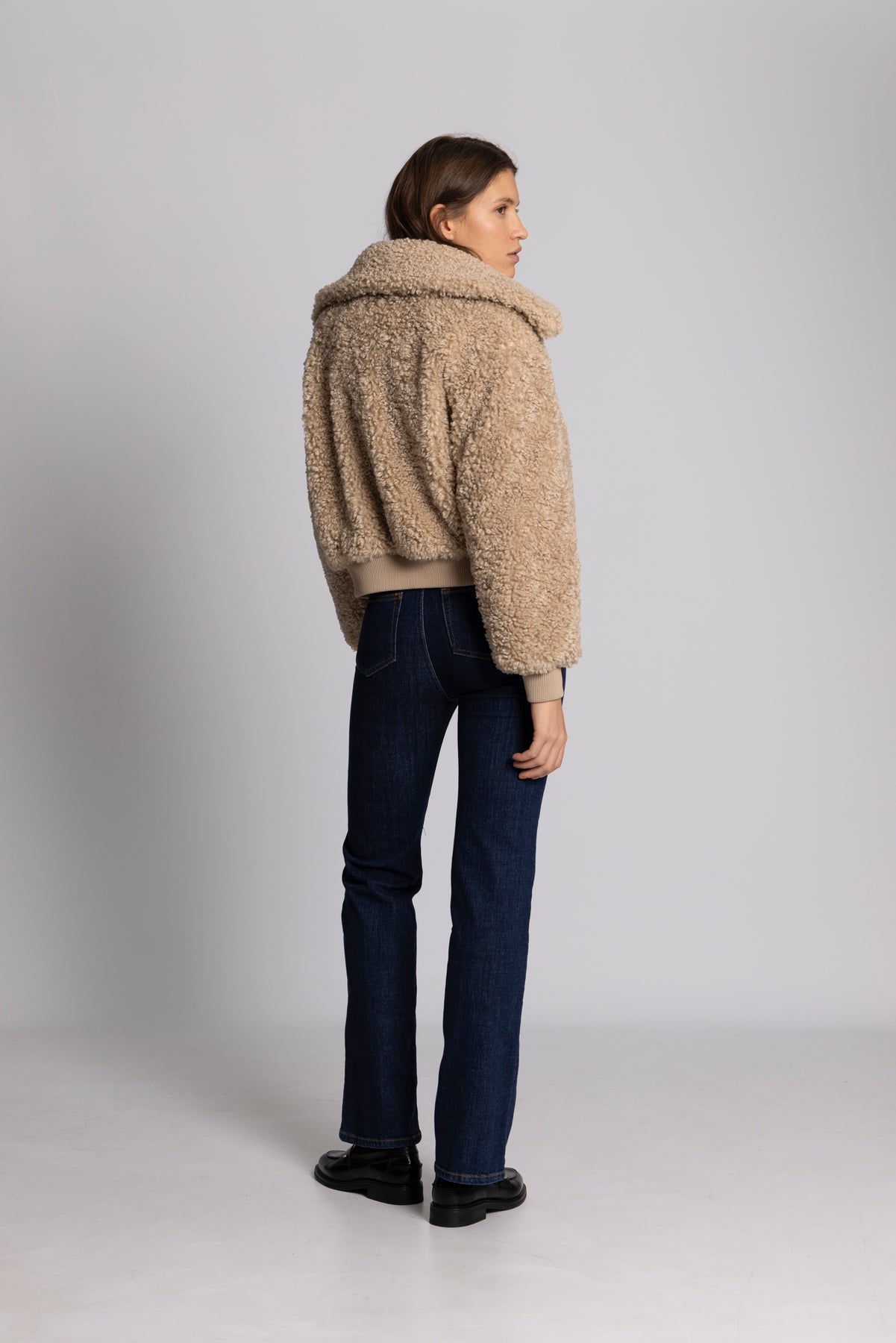 Angel Faux Fur Bomber - Creme