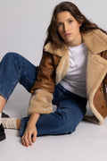 Marie Faux Shearling Jacka - Cognac