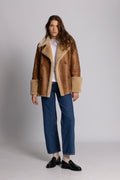 Marie Faux Shearling Jacka - Cognac