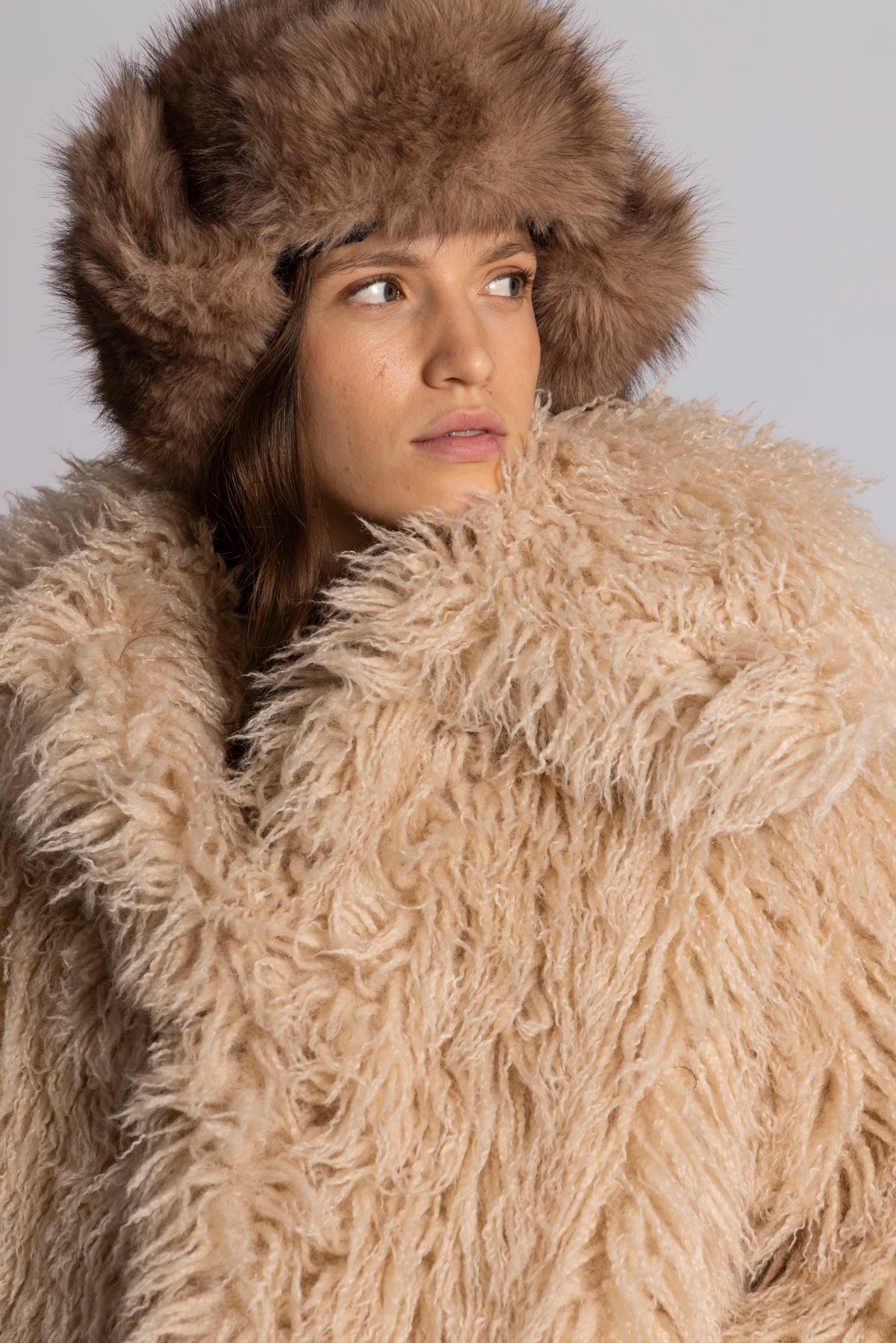 Frank Fake Fur Grandpa Hat - Brun