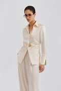 Janni Fitted Satin Shut - Vanilla