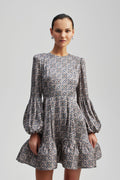 Jasmine Ruffled Mini Dress - Tile