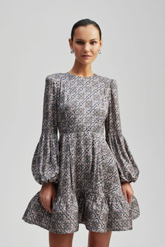Jasmine Ruffled Mini Dress - Tile