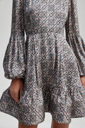 Jasmine Ruffled Mini Dress - Tile