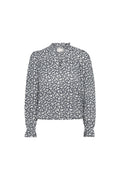 Jenny Blus - Navy Rosehip Print