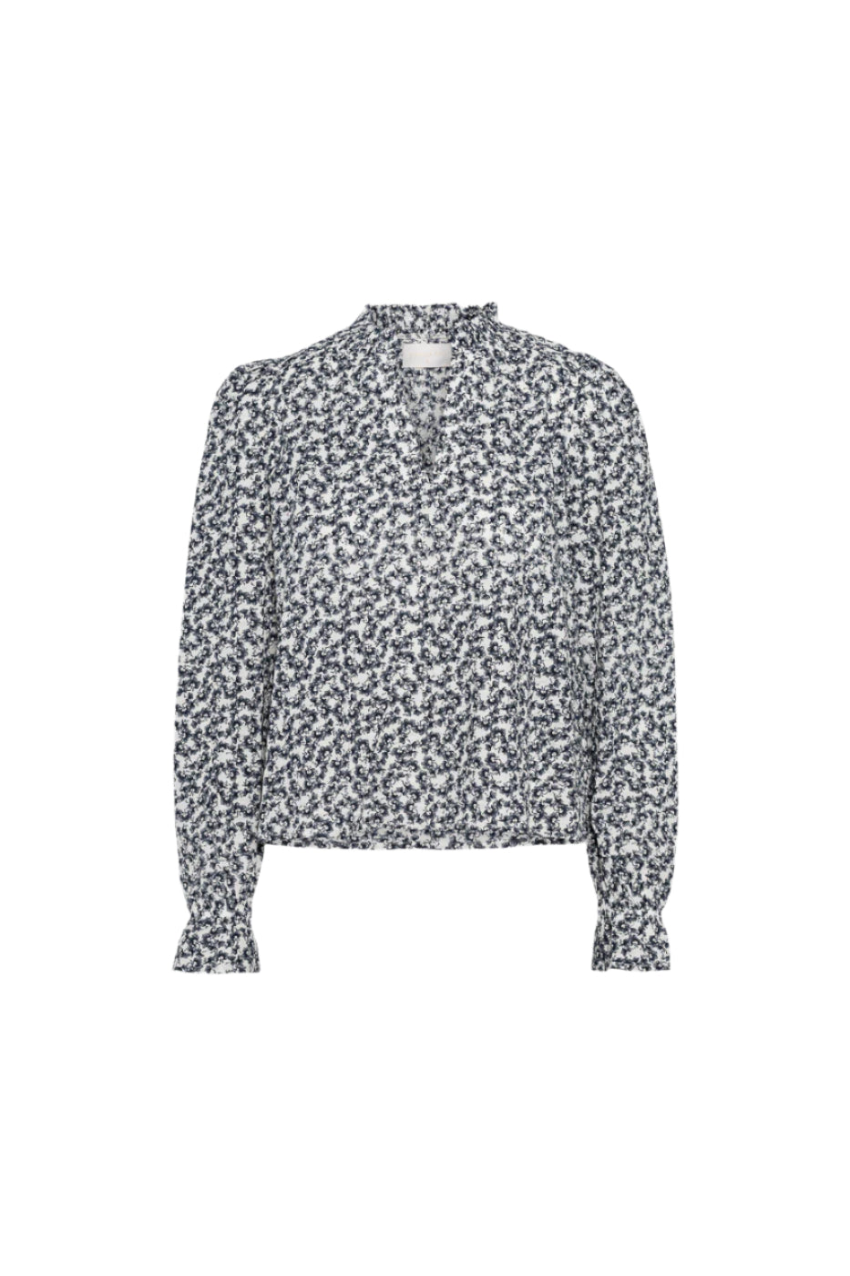 Jenny Blus - Navy Rosehip Print