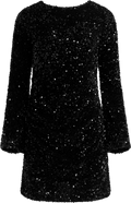 Sassy Sequins Mini Dress - Svart