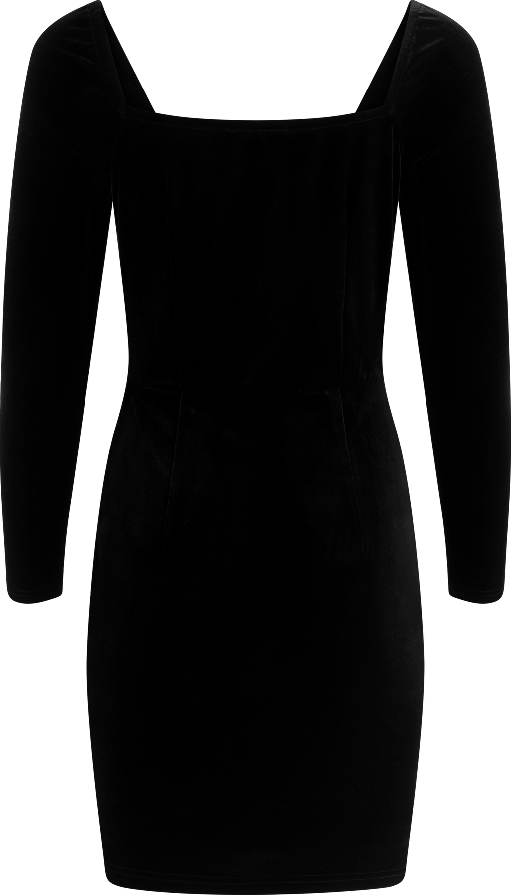 Bow-Down Velvet Mini Dress - Svart