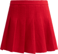 Tiny Tweed Boucle Skirt - Red