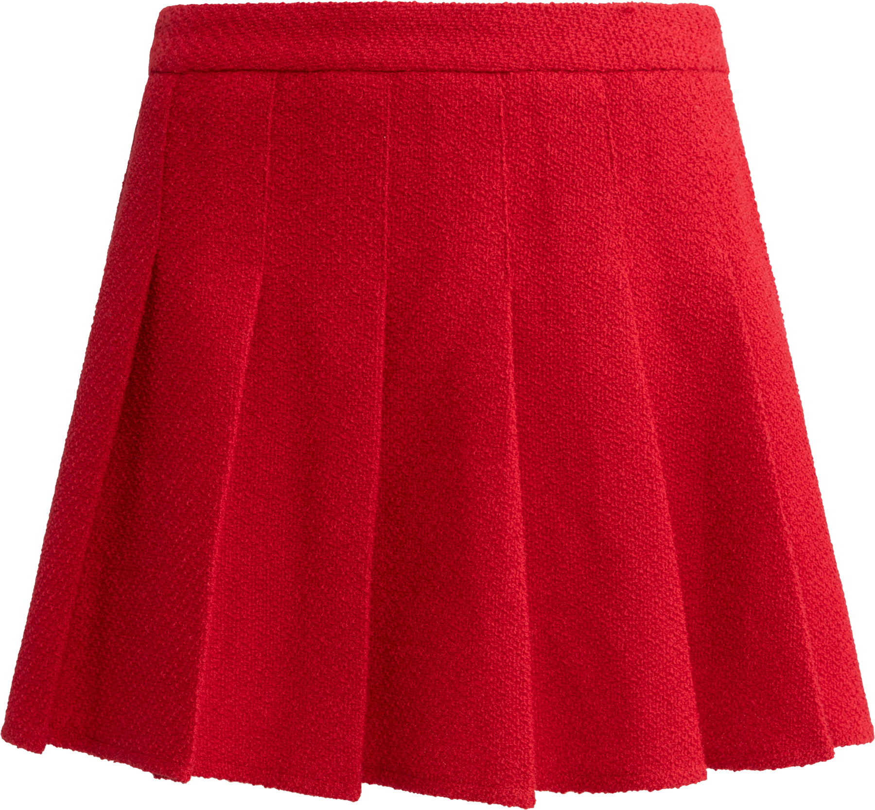 Tiny Tweed Boucle Skirt - Red
