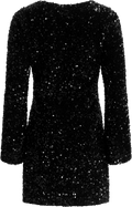 Sassy Sequins Mini Dress - Svart