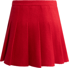 Tiny Tweed Boucle Skirt - Red