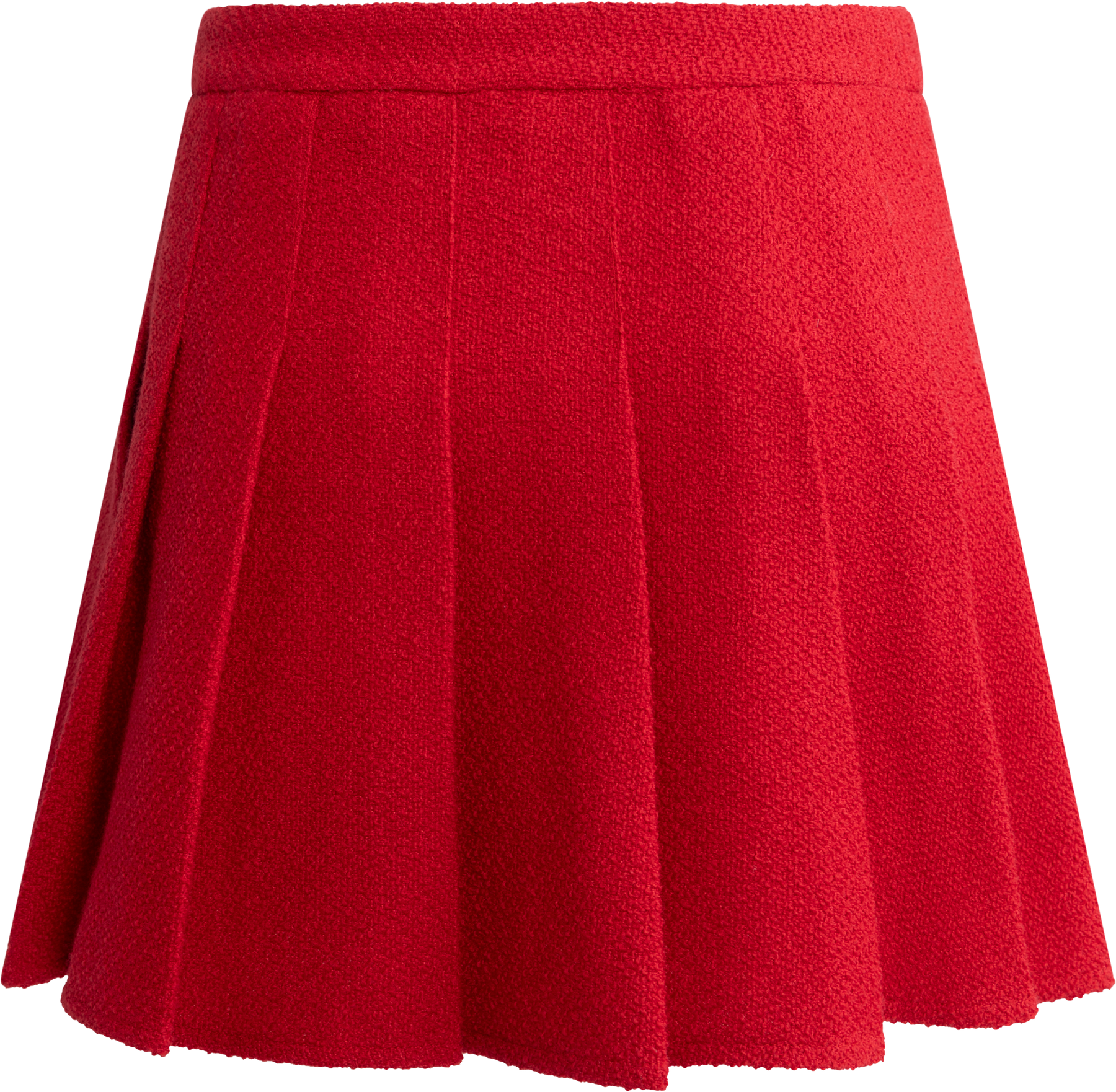 Tiny Tweed Boucle Skirt - Red