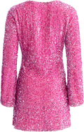 Sassy Sequins Mini Dress - Pink