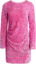 Sassy Sequins Mini Dress - Pink