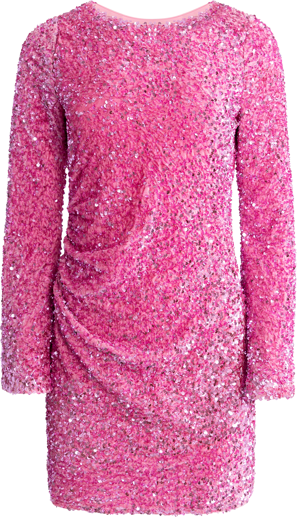 Sassy Sequins Mini Dress - Pink