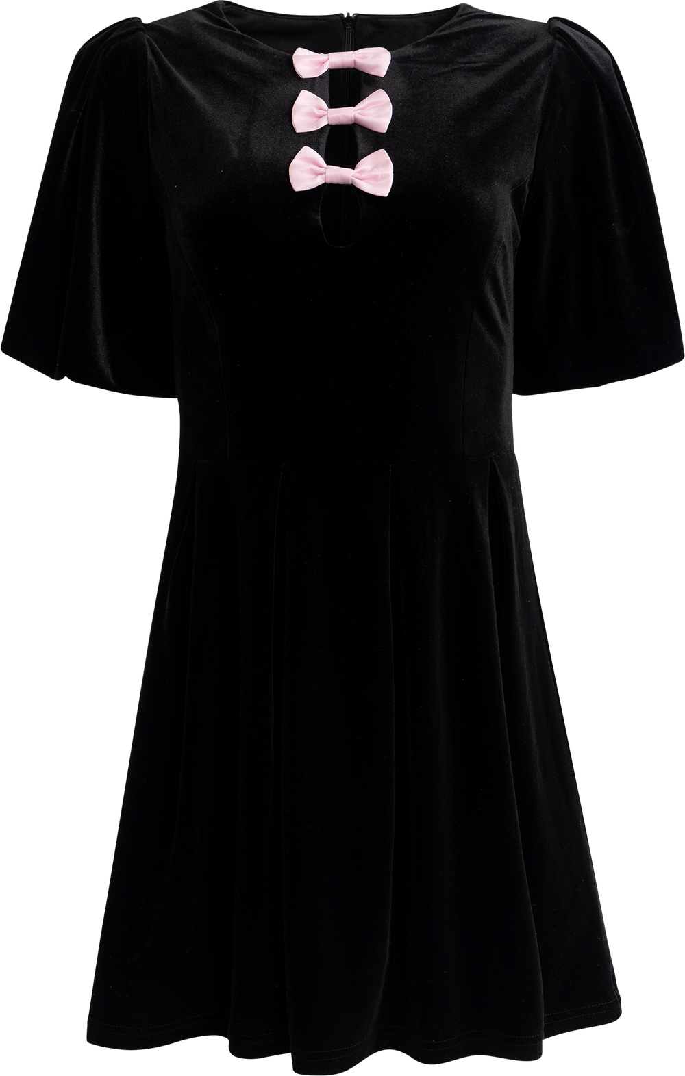 Bow-Behave Mini Dress - Black