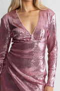 Boujee Bling Mini Dress - Rosa