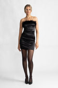 Little Black Feather Dress - Svart