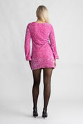 Sassy Sequins Mini Dress - Pink